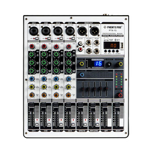PTX-15 | 4-Channel Audio Mixer w/ 16 DSP Effects, Audio Mixer, Phenyx Pro at MSMAV