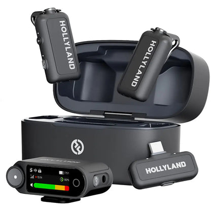 Hollyland LARK MAX 2 Combo 2-Person Wireless Microphone System for Cameras and Mobile Devices, Converters, Hollyland at MSMAV