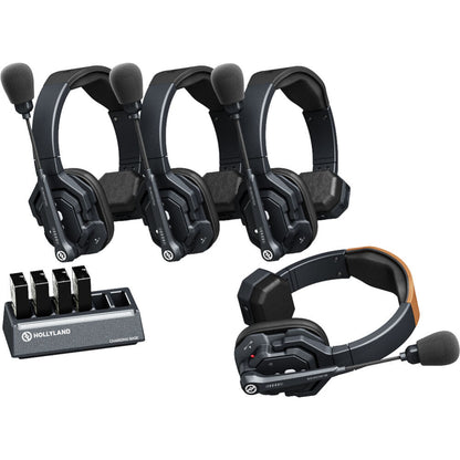 Hollyland Solidcom SE Global 4S 4-Person Full-Duplex Single-Ear Noise-Canceling Headset Intercom System, Wireless Transmission, Hollyland at MSMAV