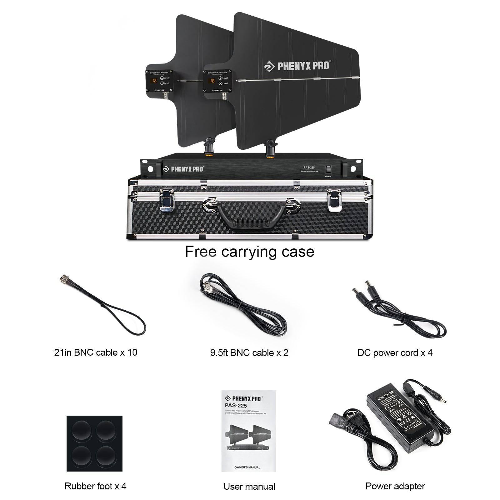 PAS-225X | Antenna Distribution System Bundle for UHF Wireless Mic Systems (400MHz - 950MHz) - MSM AV - MSMAV