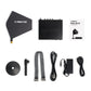PAS-227X - Black - UHF 4-Way Wireless Antenna Combiner Bundle - Flat Lay View of Complete Set - Phenyx Pro