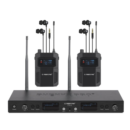 PTM-22-2B | UHF Mono Wireless In-Ear Monitor System w/ 2 Loop Outputs - MSM AV - MSMAV
