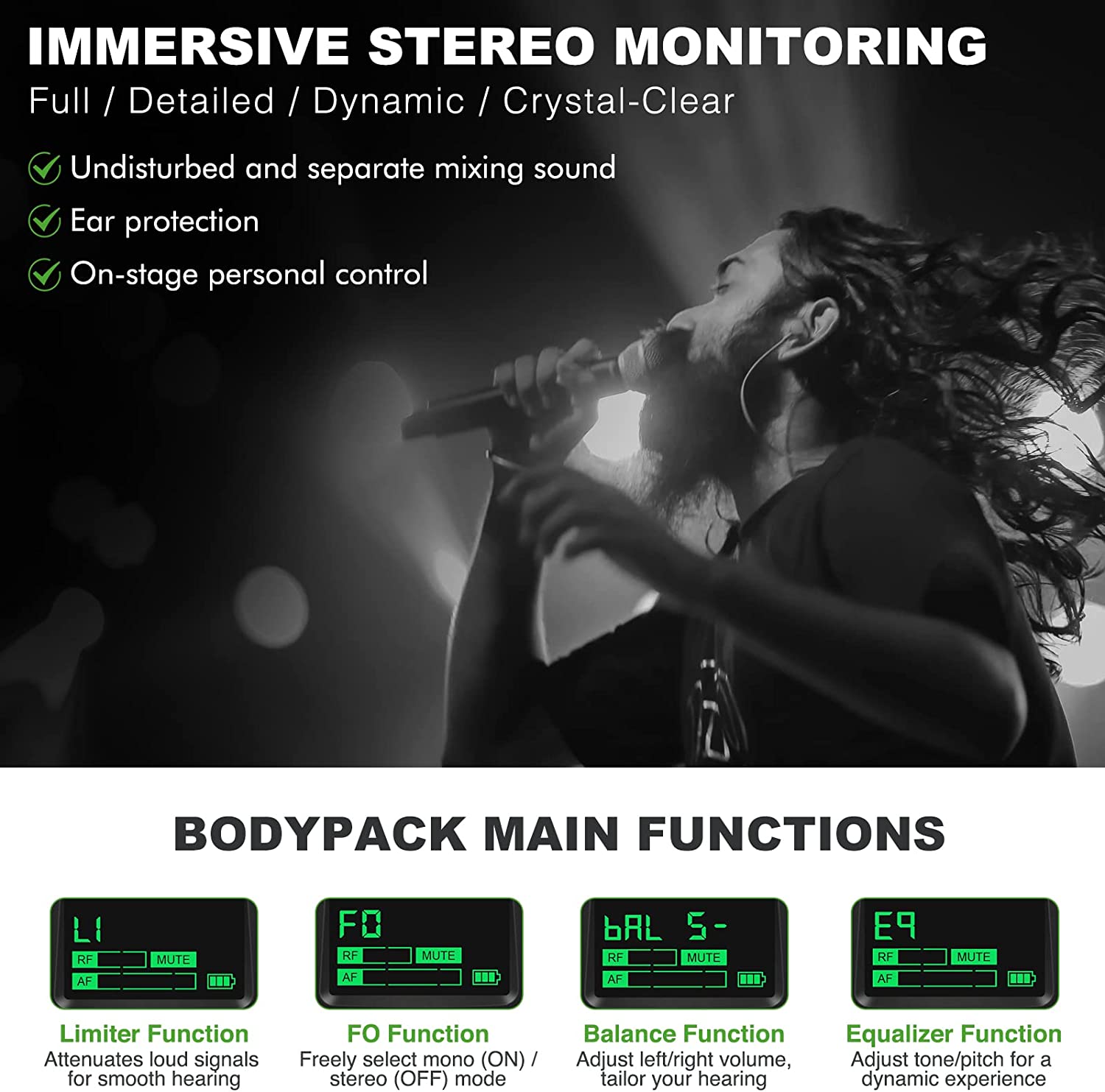 PMR-1 | Stereo Wireless IEM Bodypack Receiver for PTM-10 (500MHz/900MHz) | Stocked in AU