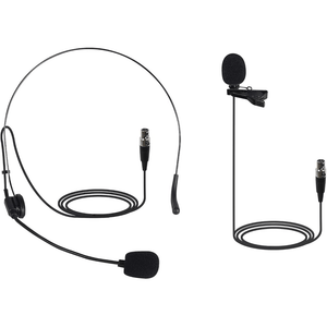1HM1LM-BLK | Lapel & Headset Mic Combo w/ 3-Pin XLR Jack (Pack of 2) | Stocked in AU