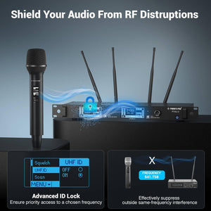 PTAU-2 Wireless Microphone System – Dual-Channel Dynamic Mic with Spectrum Analyzer | Stocked in AU