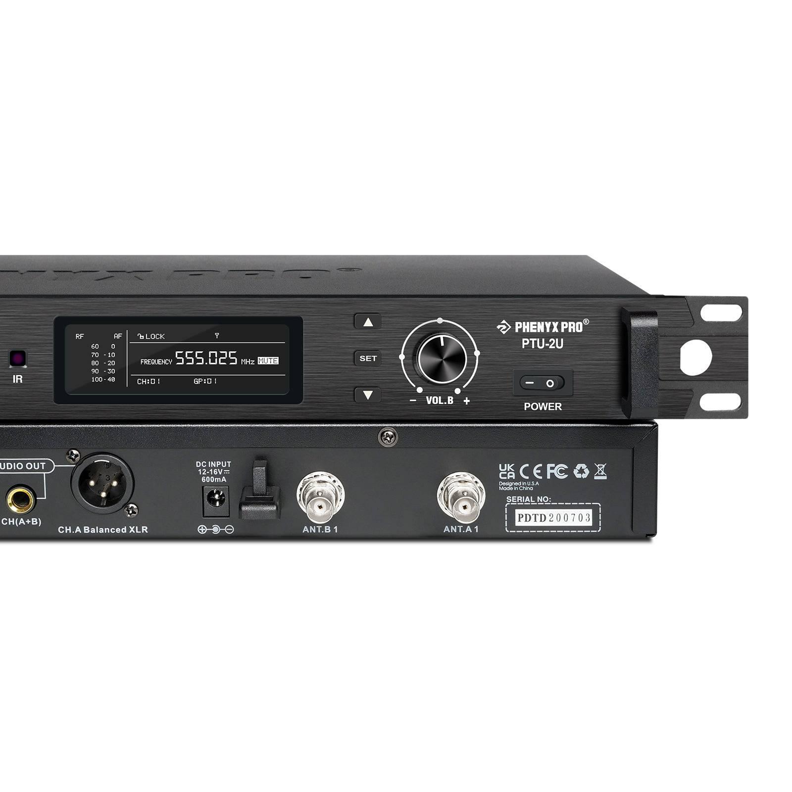 PTU-2U-2H | True Diversity Dual Wireless Microphone System - MSM AV - MSMAV