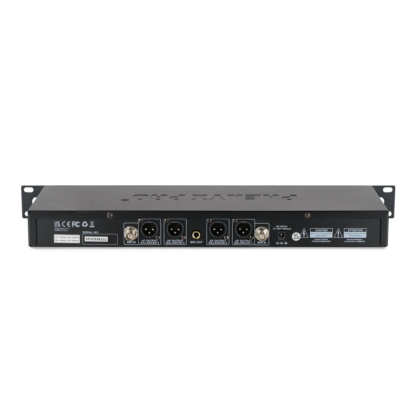 PTU-5000-2H2B | UHF Fixed Frequency Quad Wireless Microphone System - MSM AV - MSMAV
