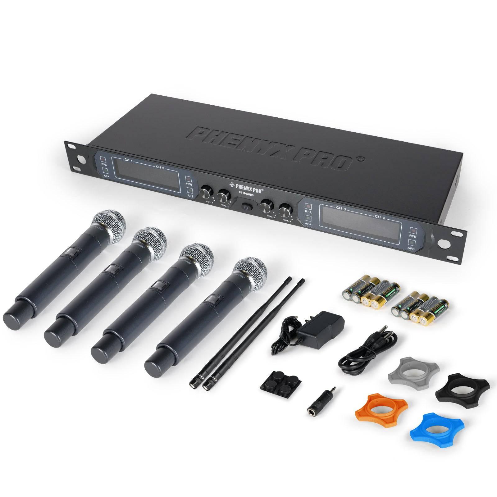 PTU-5000-4H | UHF Fixed Frequency Quad Wireless Microphone System - MSM AV - MSMAV