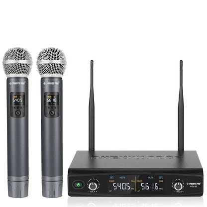 PTU-52-2H | Dual Wireless Microphone System w/ Frequency Hopping