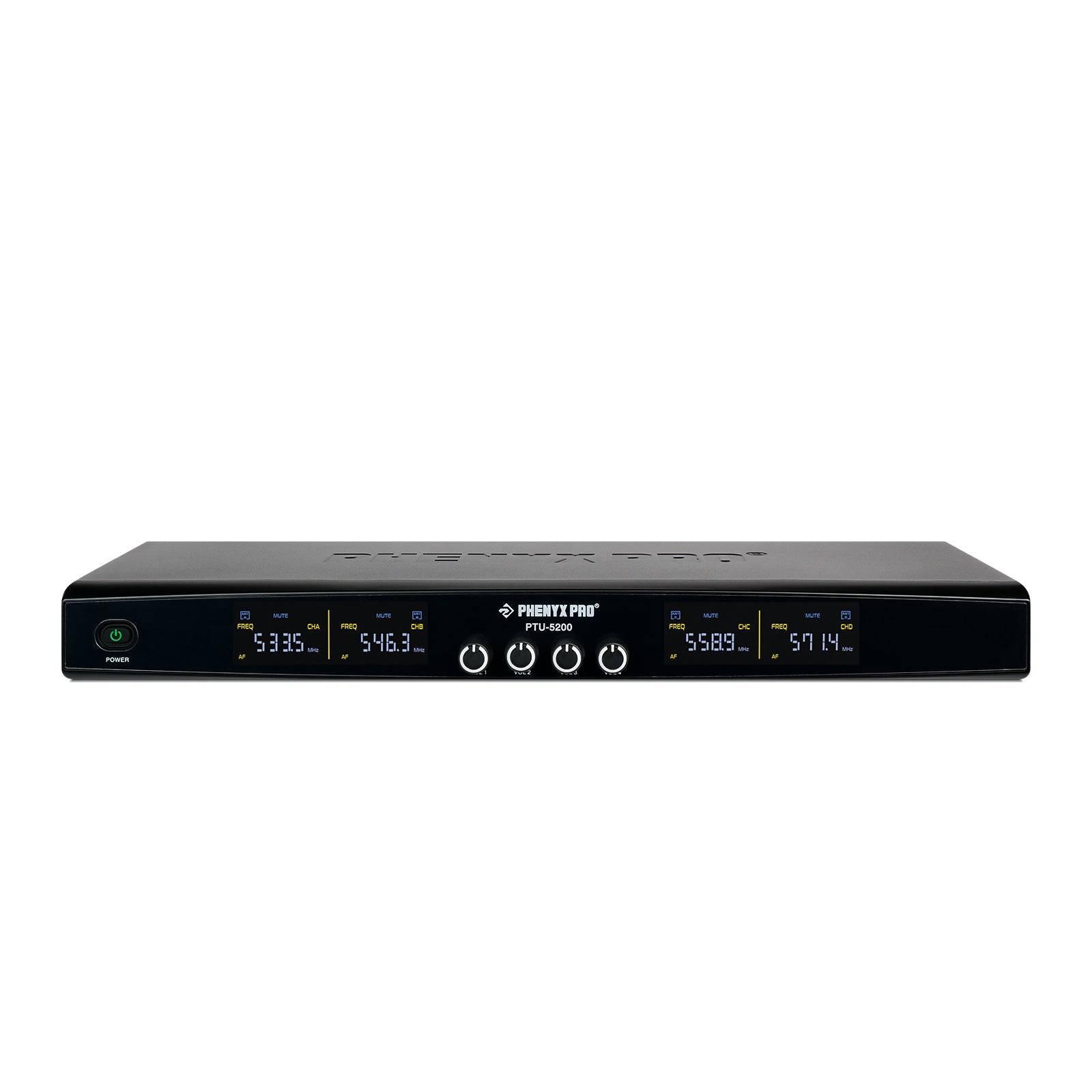 PTU-5200-2H2B | Quad Wireless Microphone System w/ Frequency Hopping - MSM AV - MSMAV