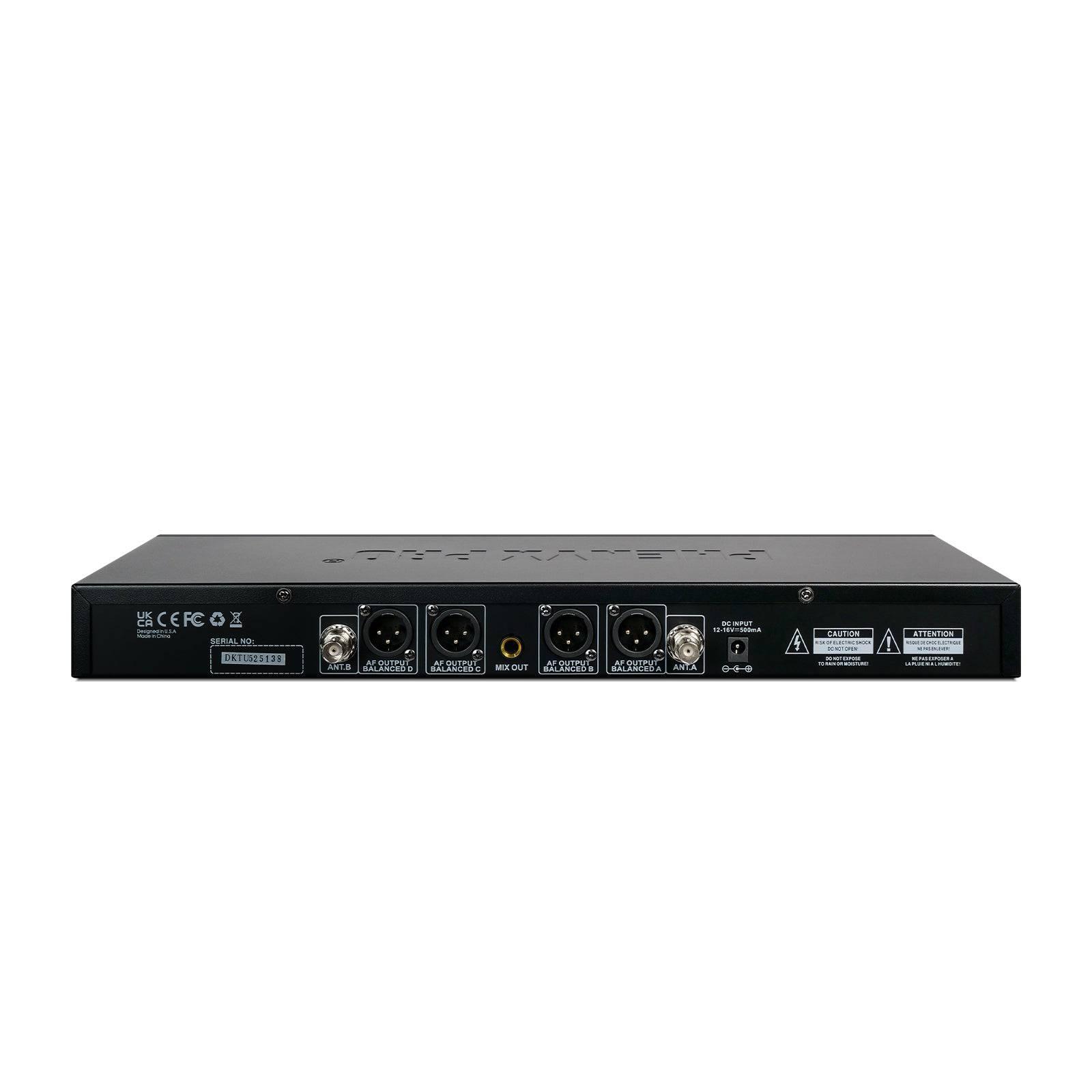 PTU-5200-2H2B | Quad Wireless Microphone System w/ Frequency Hopping - MSM AV - MSMAV