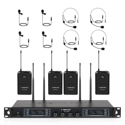 PTU-7000-4B | Quad UHF Wireless Microphone System w/ Auto-Scan - MSM AV - MSMAV